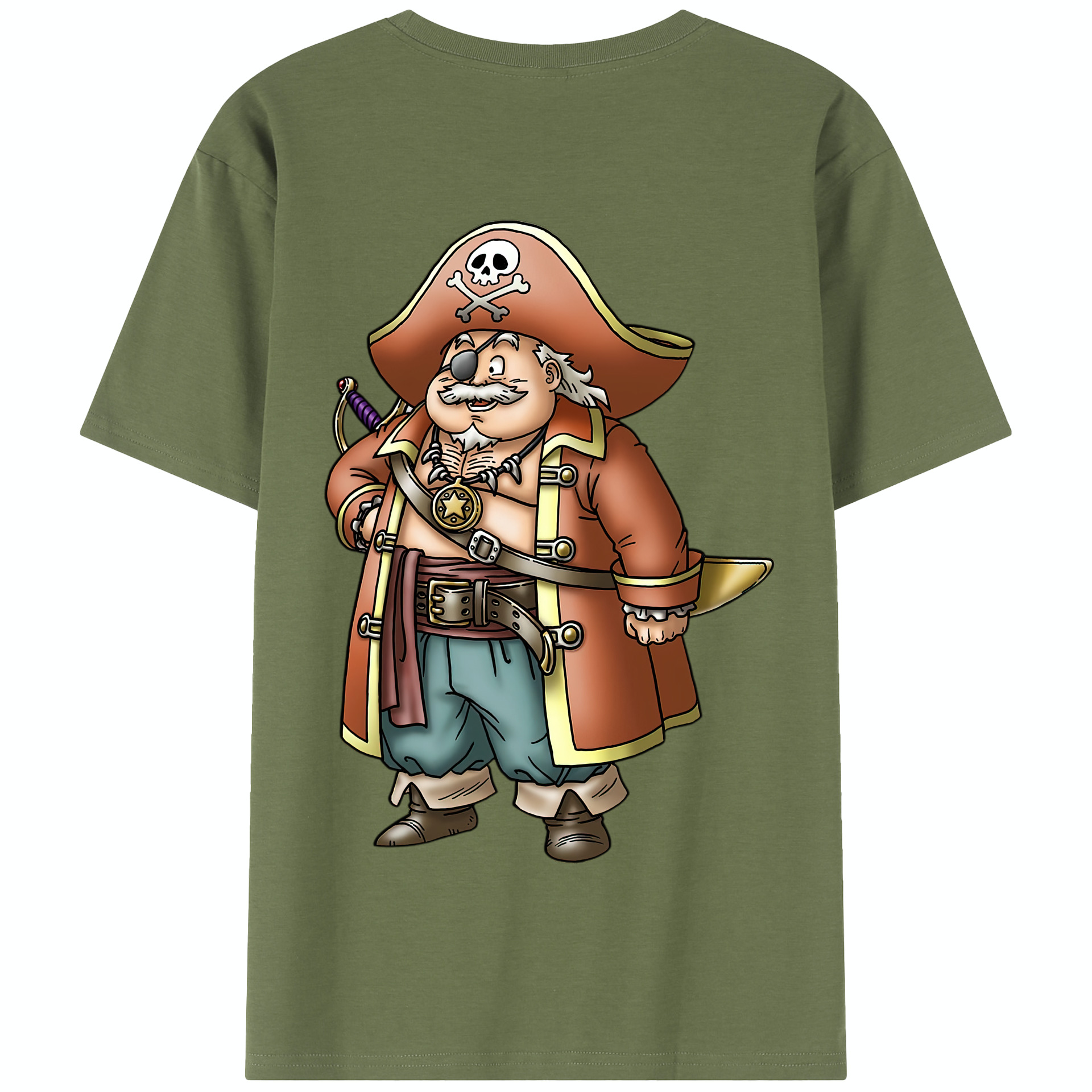 （画像用） ドラゴンクエスト Doragon Kuesuto Dragon Quest 綿100％半袖Tシャツ（背面プリント）